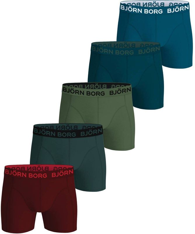 Björn Borg boxershort - set van 5 rood/groen/ blauw