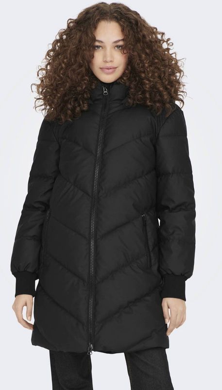 JDY gewatteerde jas zwart