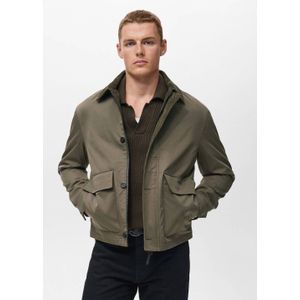 MANGO MAN - Tussenjas - Olijfgroen - Mac