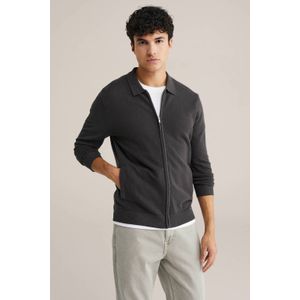 WE Fashion vest gebreid donkergroen