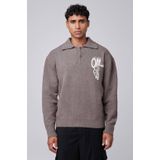 Off The Pitch - Boucle Grip Sweater - Grijs - Gebreid