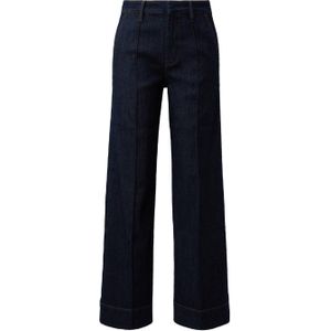 Wide leg jeans van katoenmix