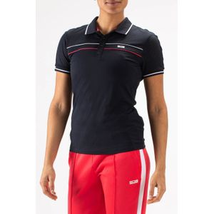 Sjeng Sports sportpolo Hira donkerblauw/rood/wit