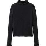 Mango trui zwart rib gebreid