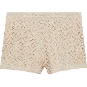 Mango regular fit crochet short beige