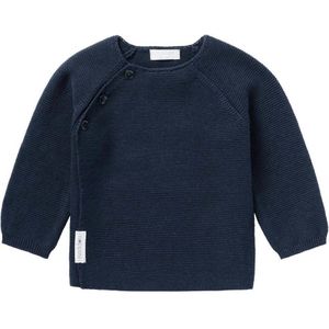 Noppies baby fijngebreide trui Pino van katoen donkerblauw