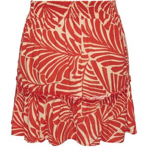 ONLY rok met all over print rood/ oranje