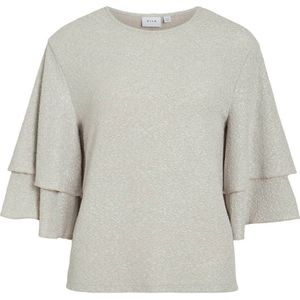 VILA - Vifora 3/4 Top - Grijsbruin - Regular Pasvorm