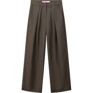 POM Amsterdam X Claes Iversen wide leg pantalon Winona donkerbruin