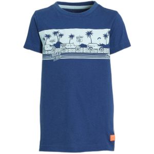 Orange Stars T-shirt Mauk met printopdruk blauw