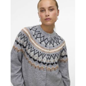 Vero Moda - Vmtammy Ls O-neck Nordic Cardigan - Gemêleerd - Dames