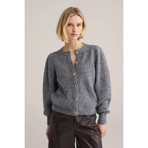 WE Fashion gebreid vest grijs