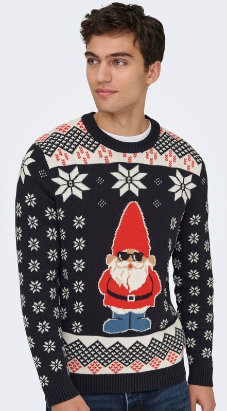 ONLY & SONS - ONSX-MAX REG CREW KNIT - Trui - Dark Navy