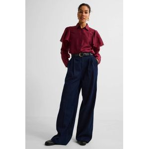 Ruby tailored wide leg jeans donkerblauw