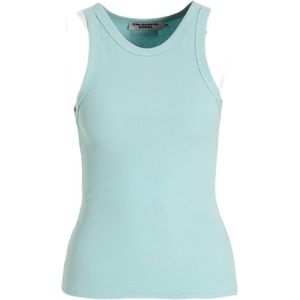 Colourful Rebel ribgebreide top Sachi licht turquoise