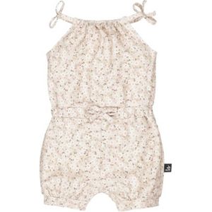 Babystyling baby jumpsuit met bladprint zand