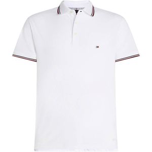 Tommy Hilfiger polo met contrastbies wit