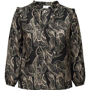 ONLY CARMAKOMA top CARBETSEY met all over print zwart/beige