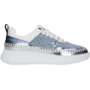 La Strada denim sneakers blauw/zilver