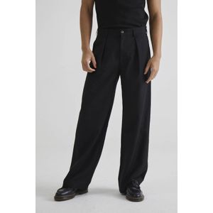 Prohibited SoHo Pleated Pants straight pantalon zwart