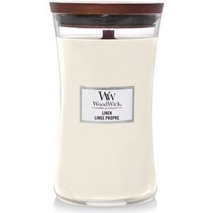 WoodWick geurkaars Linen Large