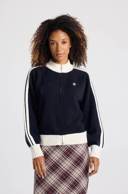 America Today gebreid vest grijs