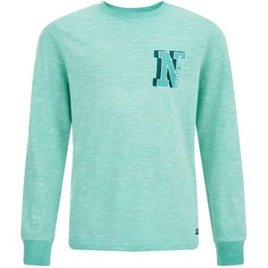 WE Fashion longsleeve met printopdruk mintgroen