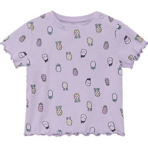 s.Oliver baby T-shirt met all over print lila