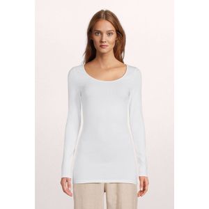 VERO MODA longsleeve VMMAXI van biologisch katoen wit