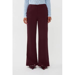 Ydence straight regular waist pantalon donkerrood