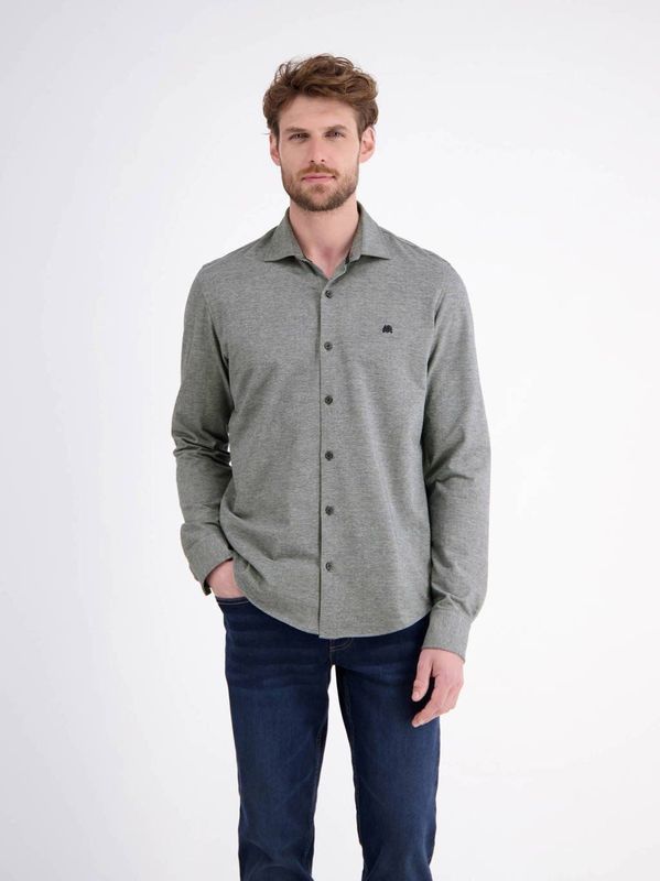 LERROS regular casual overhemd grijs
