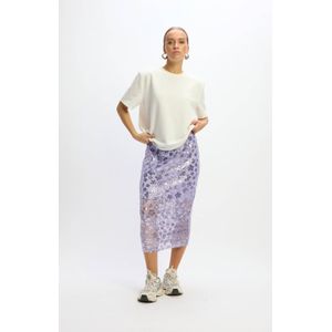 Refined Department - Midi Rok - Paars - Met Pailletten