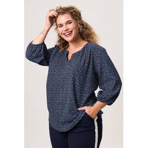 Miss Etam Plus blousetop donkerblauw