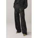 Summum - 4s2904-30735 - Broek - Glinsterend Foam Jacquard - Rechte Wijde Pijpen