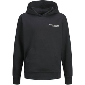 JACK & JONES JUNIOR hoodie JCOAERO met tekst zwart