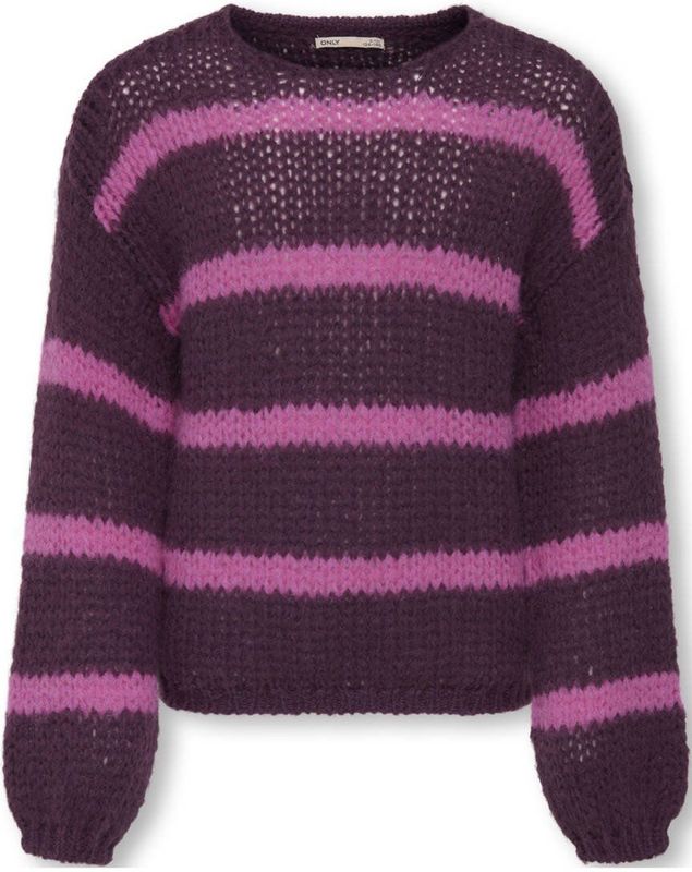 ONLY - KIDS ONLY GIRL - Trui - Grof Gebreide Streepprint