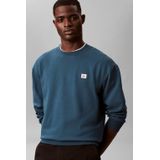 Calvin Klein Heren LS 350TERRY EU WHSL BADGE CREWNE LV04RC273G Sweatshirts, BLAUW (Navy Teal), XS, Blauw (Navy Teal), XS