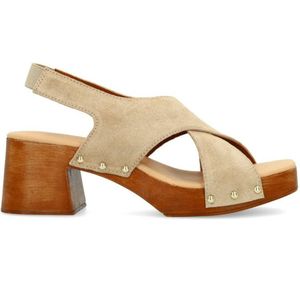 Sacha suède sandalettes beige
