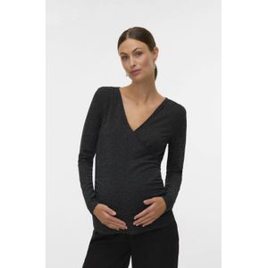 MAMALICIOUS - MINDY - Shirt - Zwart - Lange Mouwen