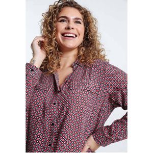 Paprika blouse met all over print rood/multi