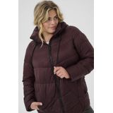 Kaffe Curve gewatteerde jas donkerrood