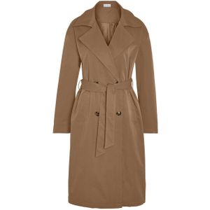 NOISY MAY trenchcoat jas NMMANYA met ceintuur lichtbruin