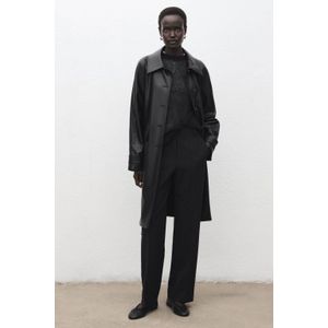 MANGO - Tussenmantel 'Petra' - Zwart - Trenchcoat