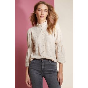 FREEQUENT blouse FQMILAN met ruches ecru