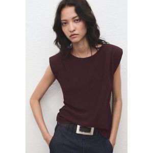 Mango - Blousetop - Donkerbruin