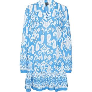 VERO MODA jurk VMJOY met all over print lichtblauw/wit