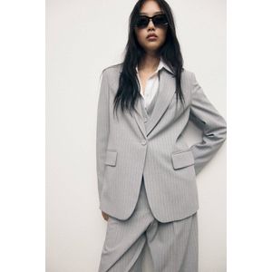Mango oversized blazer grijs