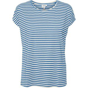 AWARE by VERO MODA gestreepte top VMAVA blauw/ecru