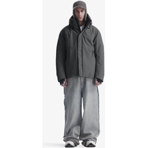 KRAKATAU gewatteerde jas grijs