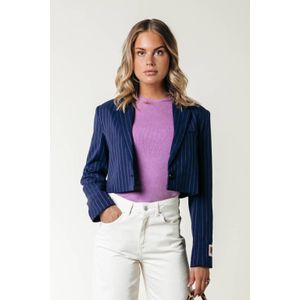 Colourful Rebel cropped blazer blazer donkerblauw